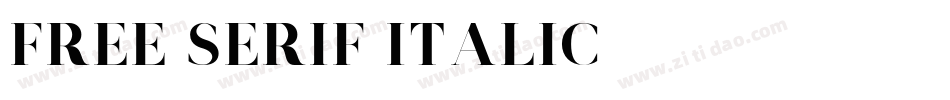 Free Serif Italic字体转换
